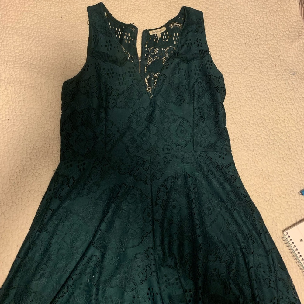 Lace green romper